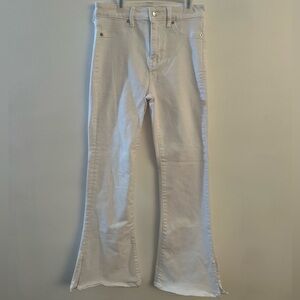American Eagle White Flare Jeans